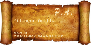 Pilinger Anilla névjegykártya